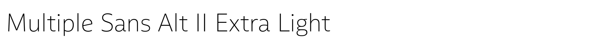 Multiple Sans Alt II Extra Light image